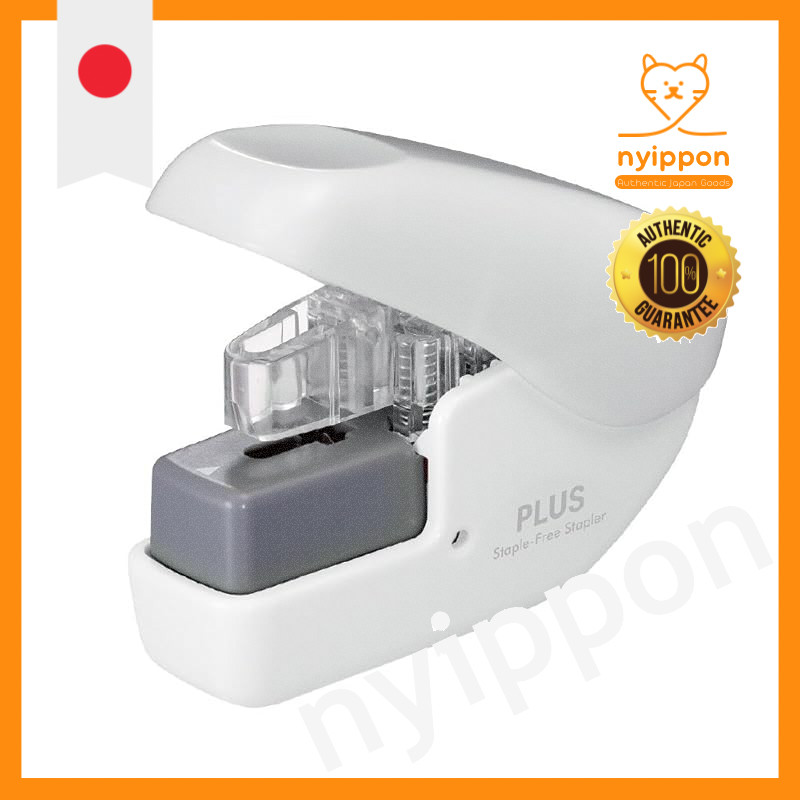 PLUS Plus Stapler No Staple Paper Clinch Mini White SL-104NB 31-110