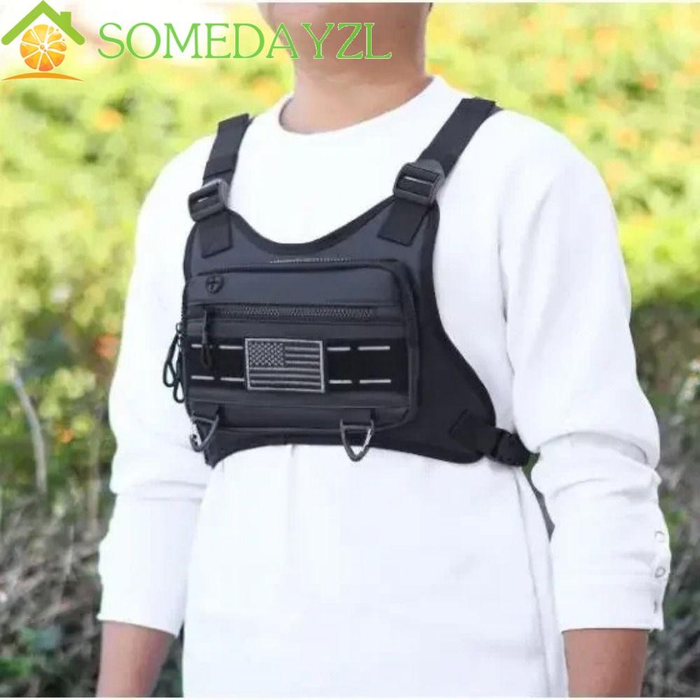 Somedayzl Running Vest Bag, Multi-functional Water Resistance Sports Chest Bag, กระเป๋าคาดเอวน้ําหนักเบาสะท้อนแสงความจุขนาดใหญ่วิ่ง Front Chest Pack Cycling