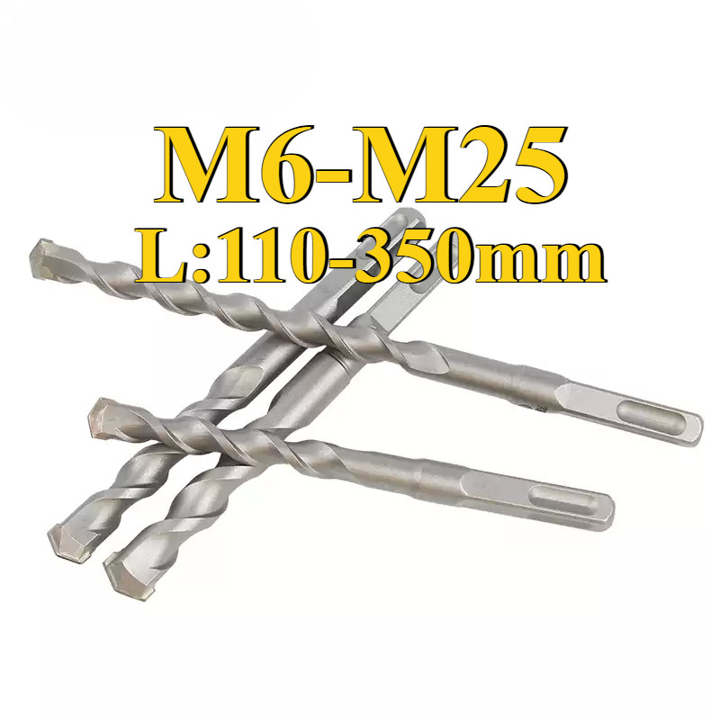 Square Shank Chrome Steel Impact Drill Bit Extended Cement Drill Bit Wall Drill Bit M6-M25 (DM) (Y5)