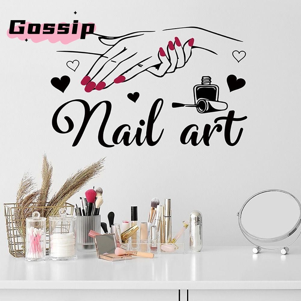 Gossip จิตรกรรมฝาผนัง, รูปลอกแบบใช้ซ้ําได้แบบมีกาวในตัว, เล็บสติ๊กเกอร์ติดผนังตกแต่ง Salon