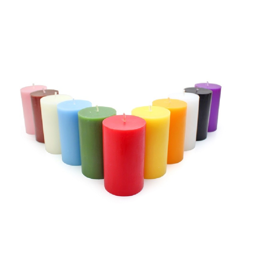 [22 สี - 4 ขนาด] Eden Candle FTRAMART เทียนเสากลมไร้กลิ่น - ตัวเลือกขนาด D5H5, D5H8, D6H6, D6H10