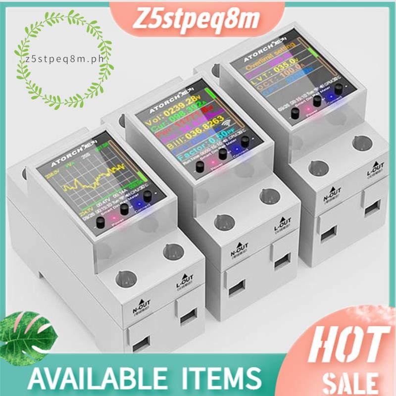 ATORCH GR2PW มิเตอร์ไฟฟ้า Tuya WiFi Rail Power Energy Meter AC50-320V Digital Display Monitor แรงดัน