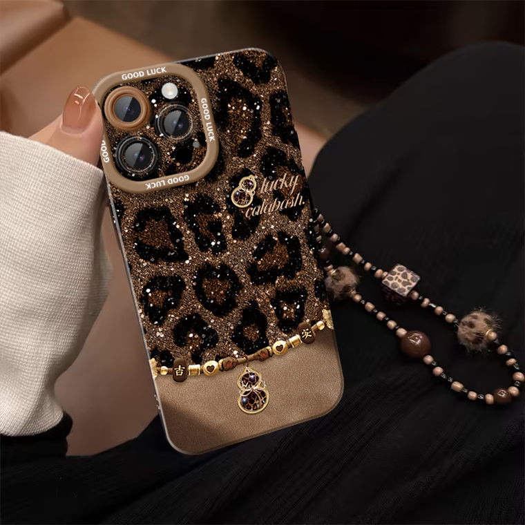 เคสไอโฟน เสือดาวพิมพ์มะระเหมาะสําหรับ Apple 16 เคสโทรศัพท์ iPhone16 Soft Case 16Pro Case 16ProMax รว