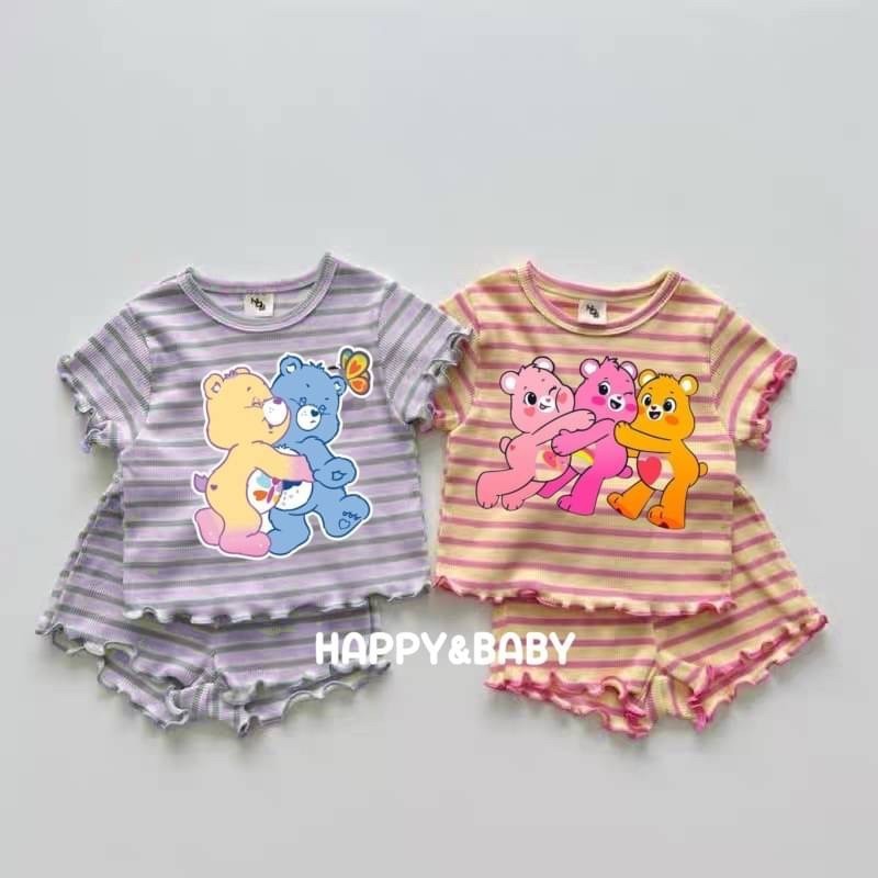 พร้อมส่ง ชุดเซ็ตแคร์แบร์ ผ้าร่อง No.061