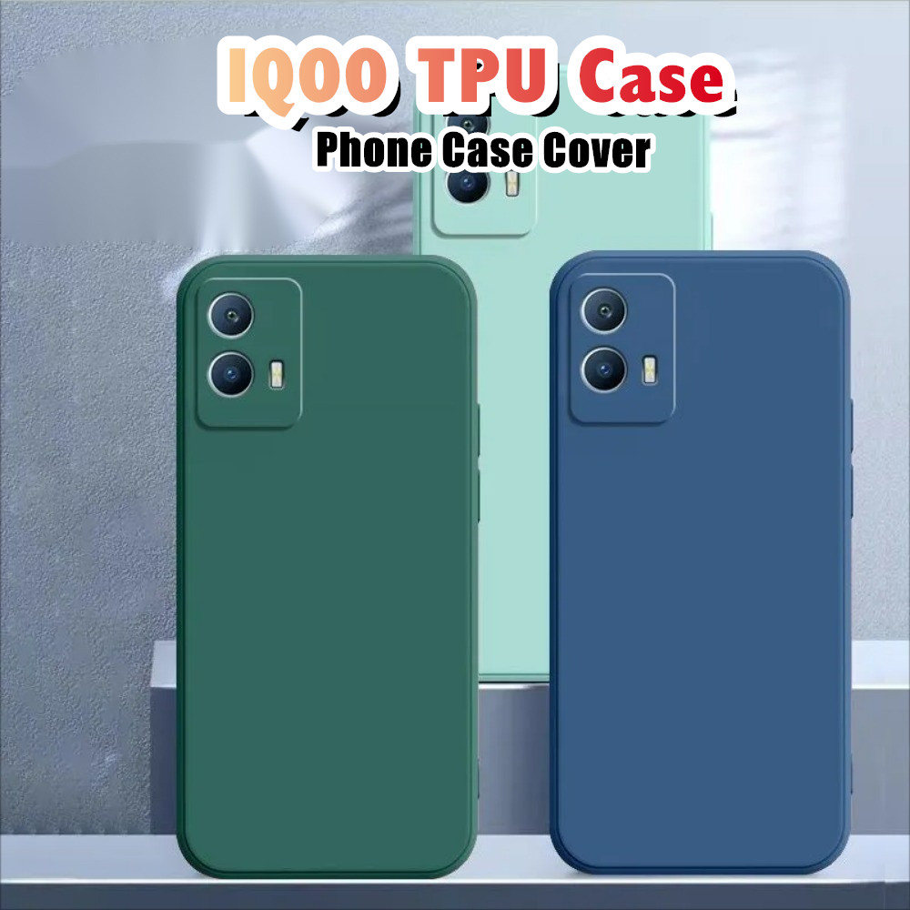 Stock Readyfor IQOO Z7i/Neo 7SE/Neo 20/Z9 Turbo Cover Silicone Full Case ขอบห่อเต็ม Camellia Red Cla