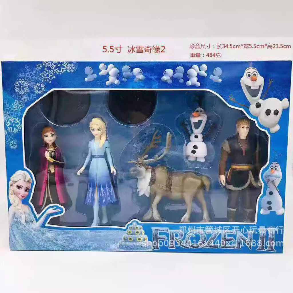 Frozen Toy Figure Set Frozen2Elsa Anna Aisha Olaf Princess Toy Doll