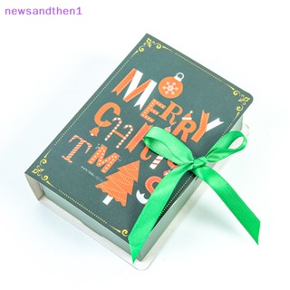 Newsandthen1 ถุงขนม รูปหนังสือ คริสต์มาส ซานตาคลอส สําหรับตกแต่งบ้าน