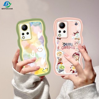 เคสโทรศัพท์มือถือ TPU ขอบโค้ง ลายหน้ายิ้ม หลากสี สําหรับ Infinix Hot 30i Note 12 G96 Note11S NfC Hot20S Hot 9 10 Play Samrt 7 6 5