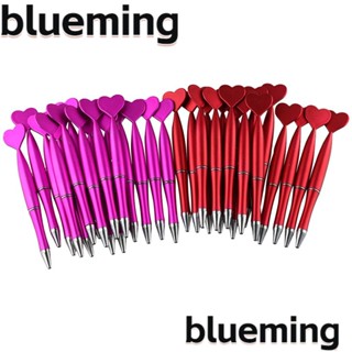 Blueming2 ปากกาลูกลื่น หมึกเจล สีดํา รูปหัวใจ สีแดงกุหลาบ 1 มม. สําหรับสํานักงาน วันวาเลนไทน์