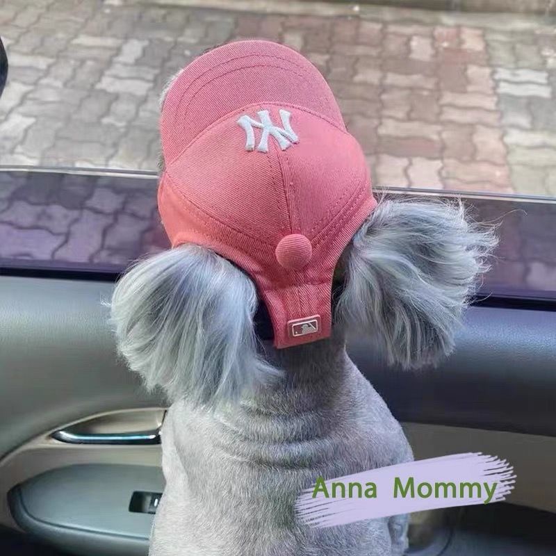 หมวกสัตว์เลี้ยงสไตล์สตรีทหมวกสุนัขหมวกเบสบอลหมวกกันแดดหมวก ears-out style เหมาะสําหรับสัตว์เลี้ยงสวมใส่เมื่อออกไปข้างนอก