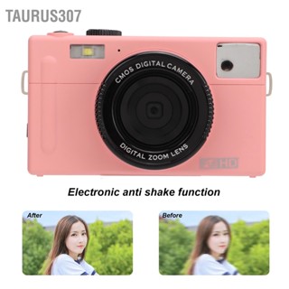 Taurus307 CD R1 1080P FHD Micro กล้องแบบพกพากล้อง Mirrorless 16X ซูมดิจิตอล 24MP พร้อม 3in จอแสดงผล LCD Monitor