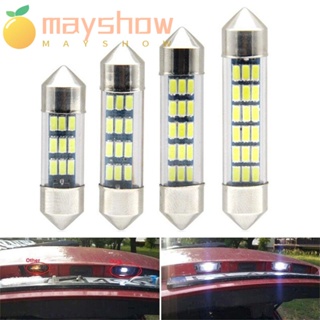 Mayshow หลอดไฟอ่านหนังสือ LED 31 36 39 41 มม. 3014 สีขาว 4 ชิ้น สําหรับรถยนต์ 4 ชิ้น