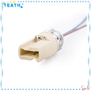 Teath ซ็อกเก็ตหลอดไฟเซรามิก AC250V G9 อลูมิเนียม 2A LED สีขาว สําหรับช่างไฟฟ้า