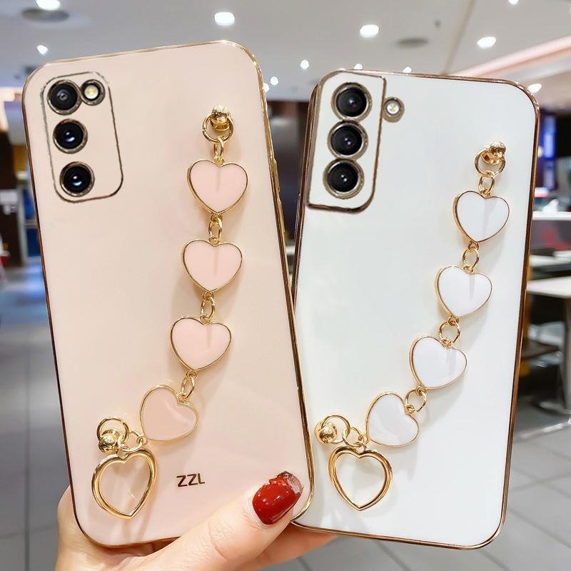 แฟชั่นชุบสําหรับVivo V25 Y72 Y53S 5G Y15A Y15S Y76 Y76S Y74S Y31 2021 Y51 2020 เคสโทรศัพท์Love Heart