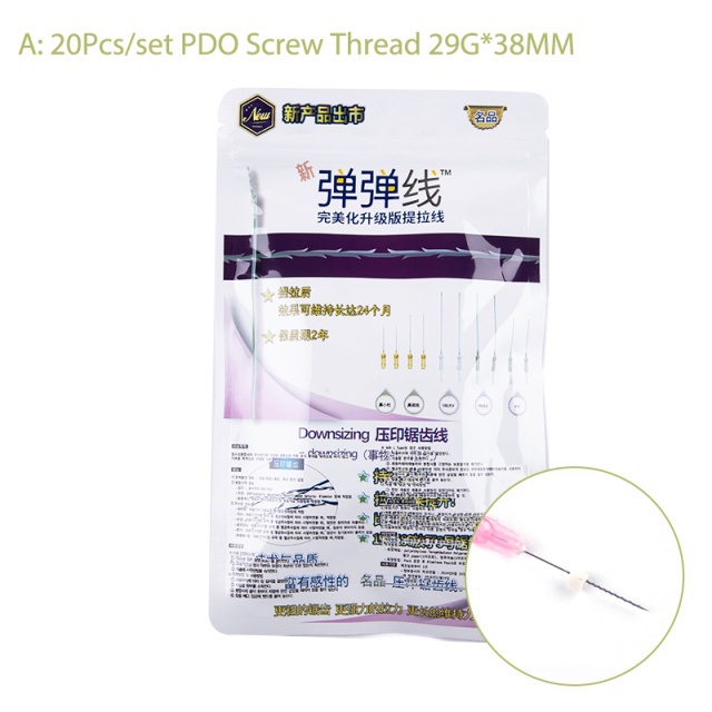 20 ชิ้น/ถุง Tornado Mono Thread Lifting Premium PDO 19G-29G ใช้ลบริ้วรอย