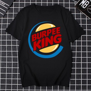 เสื้อยืดแขนสั้น พิมพ์ลาย Burpee King แฟชั่นฤดูร้อน สําหรับผู้ชาย