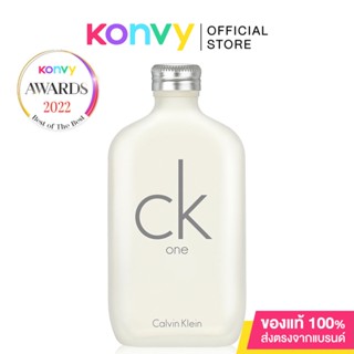 Calvin Klein One Eau De Toilette 200ml น้ำหอมคาลวิน ไคลน์สำหรับ Unisex กลิ่นหอมแนวซิตรัส สะอาดสดชื่น.