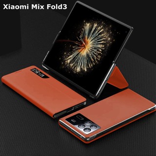 เคสโทรศัพท์มือถือหนัง ฝาพับแม่เหล็ก กันกระแทก หรูหรา สําหรับ Xiaomi Mix Fold3 5G Mix Fold 3