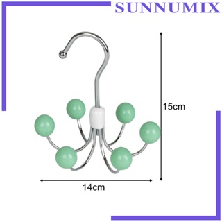 [Sunnimix] ตะขอแขวนผ้าพันคอ หมุนได้ 360 องศา ประหยัดพื้นที่ พร้อมกรงเล็บ 6 ชิ้น สําหรับรองเท้า กระเป๋า เนคไทน์ หมวก