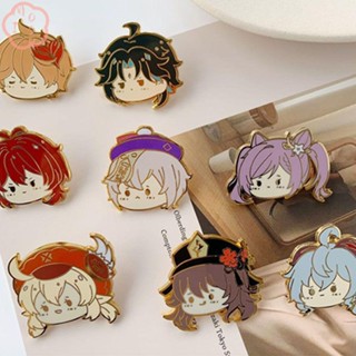 Mioshop เข็มกลัด Genshin Impacts เคลือบสองมิติ โดยรอบ Pin