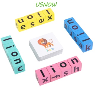 Usnow การ์ดเกมตัวอักษรภาษาอังกฤษ ของเล่นเสริมการเรียนรู้ สําหรับเด็ก