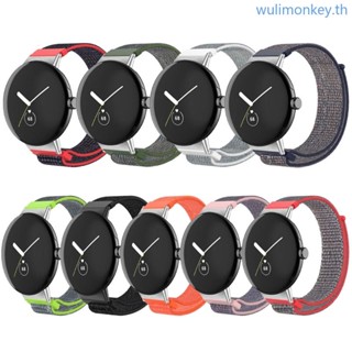 Wu สายนาฬิกาข้อมือไนล่อนถัก ปรับได้ ซักล้างได้ แบบเปลี่ยน สําหรับ Pixel Smartwatch Band