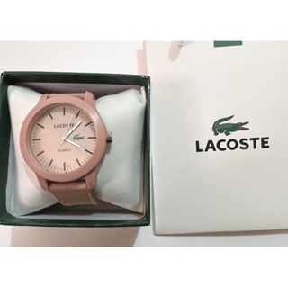 LACOSTE Atw นาฬิกาข้อมืออะนาล็อกลาคอสท์ พร้อมกล่อง สายยาง ลําลอง สําหรับทุกเพศ (ไม่รวมถุงกระดาษ)