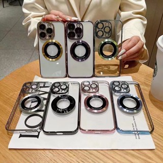(ส่งทันที) PC งานหรู รุ่น 15 ชาร์จได้ เคสแม่เหล็ก สําหรับ iPHONE 15 15Pro 15Promax 15Plus 14 14Pro 14Promax 006