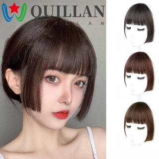 Quillan ผมหน้าม้า สาวหวาน เครื่องประดับผม สีดํา สีน้ําตาล เจ้าหญิง ผมหนา วิกผมปลอม