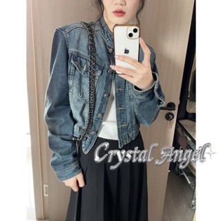 Crystal  เสื้อกันหนาว แขนเสื้อยาว แบบสบาย ๆ เกาหลีค่ะ 2023 NEW  Trendy Stylish Korean Style คุณภาพสูง A26K00H 36Z230909