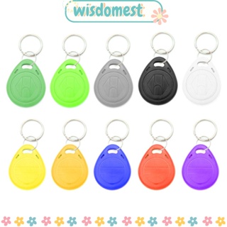 Wisdomest แท็กการ์ด RFID เขียนซ้ําได้ สุ่มสี 10 ชิ้น