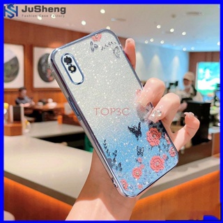 Jusheng เคสโทรศัพท์มือถือ ลายผีเสื้อกระพริบ สําหรับ Redmi 9A MMHY