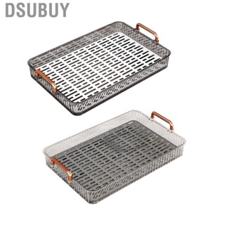 Dsubuy Tray  Rectangular Double Layer Cup Storage Table for Home