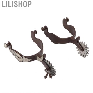 Lilishop Cowboy Horse Spurs 2 PCS Carbon Steel Training Outdoor Garden MU