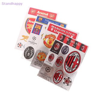 Standhappy สติกเกอร์เลเซอร์ ลายทีมชาติฟุตบอล Real Madrid Manchester United Juventus Barcelona Liverpool เยอรมนี ฝรั่งเศส ขนาด A4 สําหรับติดตกแต่ง