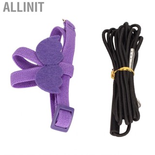 Allinit Parrot Bird Harness Leash  Bite Resistant Purple Ergonomic Adjustable for Parrots