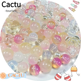 Cactu ลูกปัดแก้วคริสตัล คละสี 100 กรัม สําหรับทําเครื่องประดับ สร้อยคอ DIY