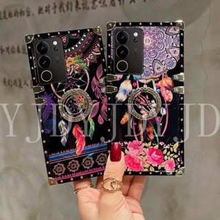 Yjd เคสโทรศัพท์มือถือ กันกระแทก ลายกระดิ่งเพชร พร้อมแหวน เชือกลูกไม้ หลากสี สําหรับ Vivo V29 Pro