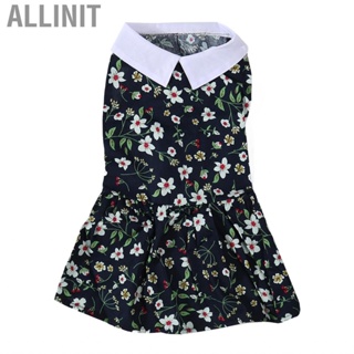 Allinit Dog  Soft Breathable Lightweight Fashionable Elegant Floral Puppy Princess for Spring Summer DIY