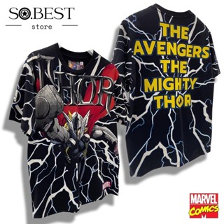 SO.BEST เสื้อยืด Marvel Thor OVP สกรีนหน้า-หลัง ลิขสิทธิ์แท้ มาร์เวล