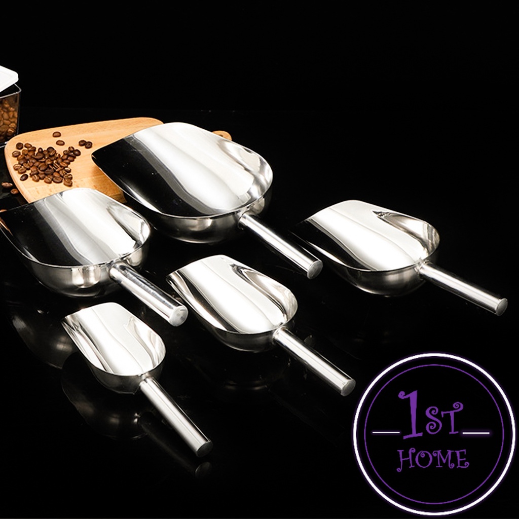 ที่ตักน้ำแข็งสแตนเลส ที่ตักข้าวสาร  ที่ตักอเนคประสงค์ มีให้เลือก 3 ขนาด Ice scoop ราคา ถูกที่สุด ดีลบีเคเค แกลเลอรีภาพที่ 8
