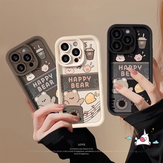 เคสโทรศัพท์มือถือคู่รัก แบบนิ่ม ลายการ์ตูนหมีชานมน่ารัก สําหรับ Vivo Y35 Y27 Y36 Y17 Y15 Y21 Y15s Y16 Y22 Y21s Y11 Y91 Y33 Y12s Y51 Y15A Y12 Y20i Y02 Y31 Y30 Y91C Y20 Y22s Y20s Y50 Y12i