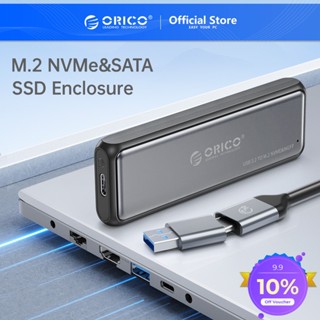 Orico M.2 NVMe SATA SSD Enclosure 10Gbps Tool Free M2 SSD อลูมิเนียม อุปกรณ์เสริม สําหรับแล็ปท็อป คอมพิวเตอร์ (DDM2)
