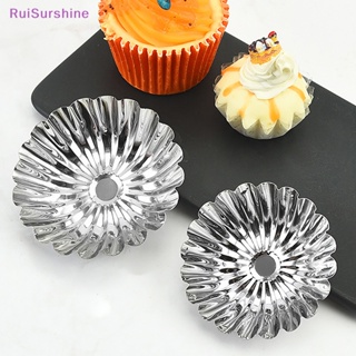 Ruisurshine ใหม่ แม่พิมพ์สเตนเลส สําหรับทําพุดดิ้ง คัพเค้ก คุกกี้ มัฟฟิน DIY 5 ชิ้น