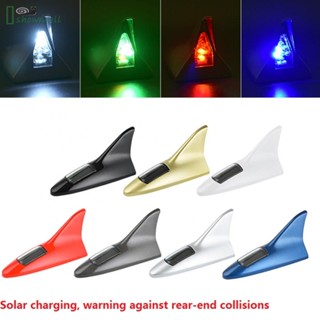 [ISHOWMAL-TH]1 PCS Adhesive Anti Collision Solar Power Fin Roof Top 8 LED Emergency Car Light-New In 9-