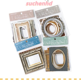 Suchenhd สติกเกอร์กระดาษ กรอบรูป หลากสี สติกเกอร์สมุดภาพ สติกเกอร์เพื่อความสวยงาม DIY