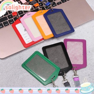 Solighter ซองใส่นามบัตร หนัง PU หลากสีสัน สําหรับบัตรรถบัส