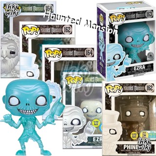 โมเดลฟิกเกอร์ภาพยนตร์แอกชัน Haunted Mansion Funko POP Ezra Gus Phineas Glows in The Dark 163 162 164 สําหรับตกแต่ง