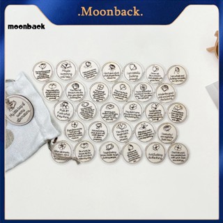 &lt;moonback&gt; ป้ายไม้ ลาย Affirmation Cards สําหรับตกแต่งห่อของขวัญ ให้กําลังใจเพื่อน ครอบครัว