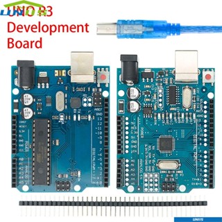 Uniis R3 บอร์ดทดลอง พร้อมสายเคเบิล สําหรับ Arduino Ch340 Ch340g